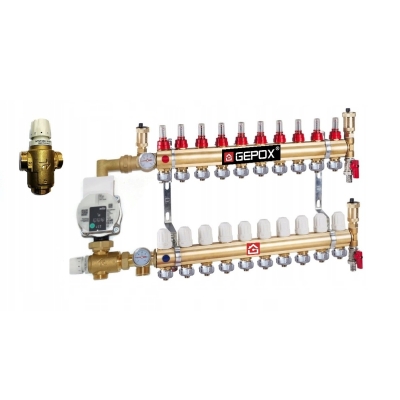 Rozdzielacz 10 z Grupą Pompową WILO do Podłogówki ATM566